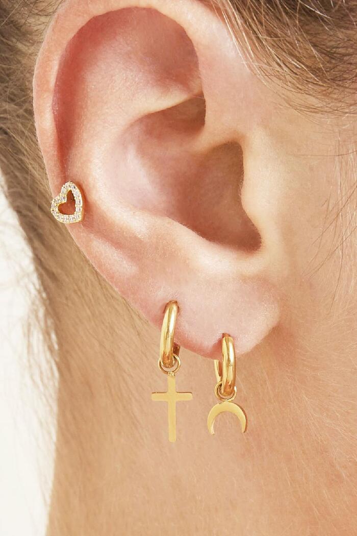 Earrings Faith Gold Stainless Steel Immagine2